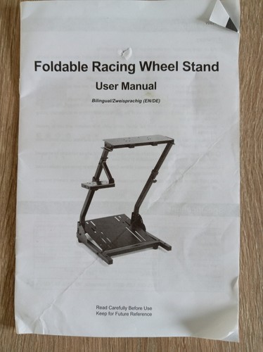Foldable racing wheel stand - foldable,